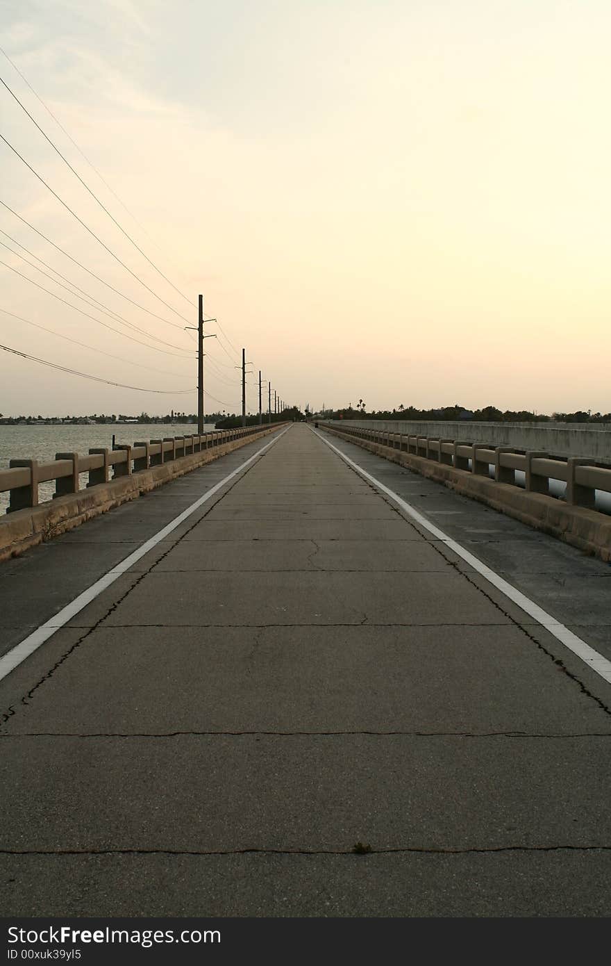 A road heading straight to the horizon. A road heading straight to the horizon.