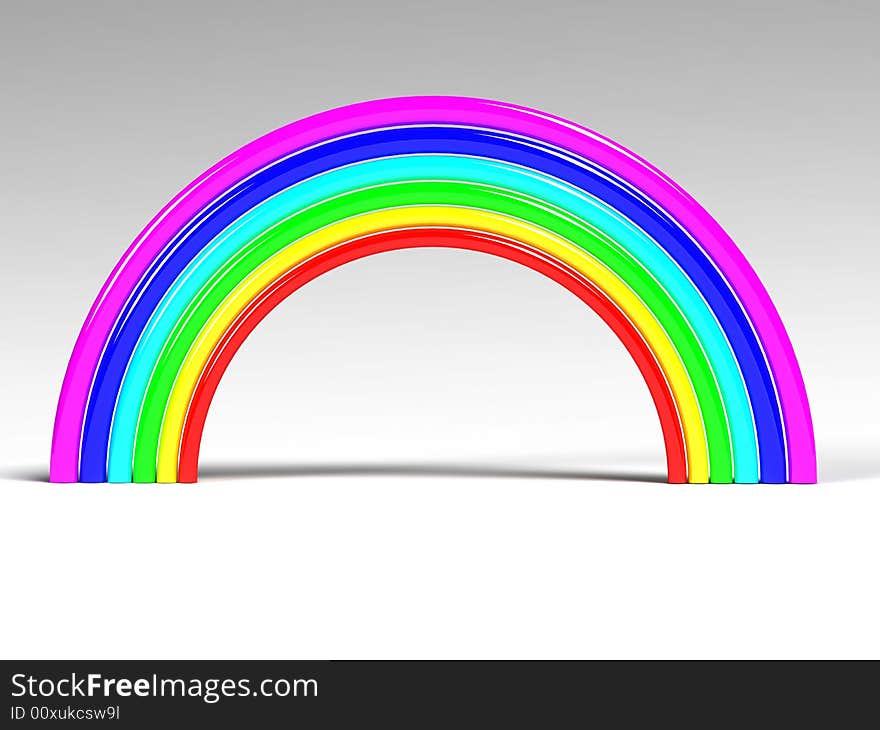 Isolated rainbow on white background