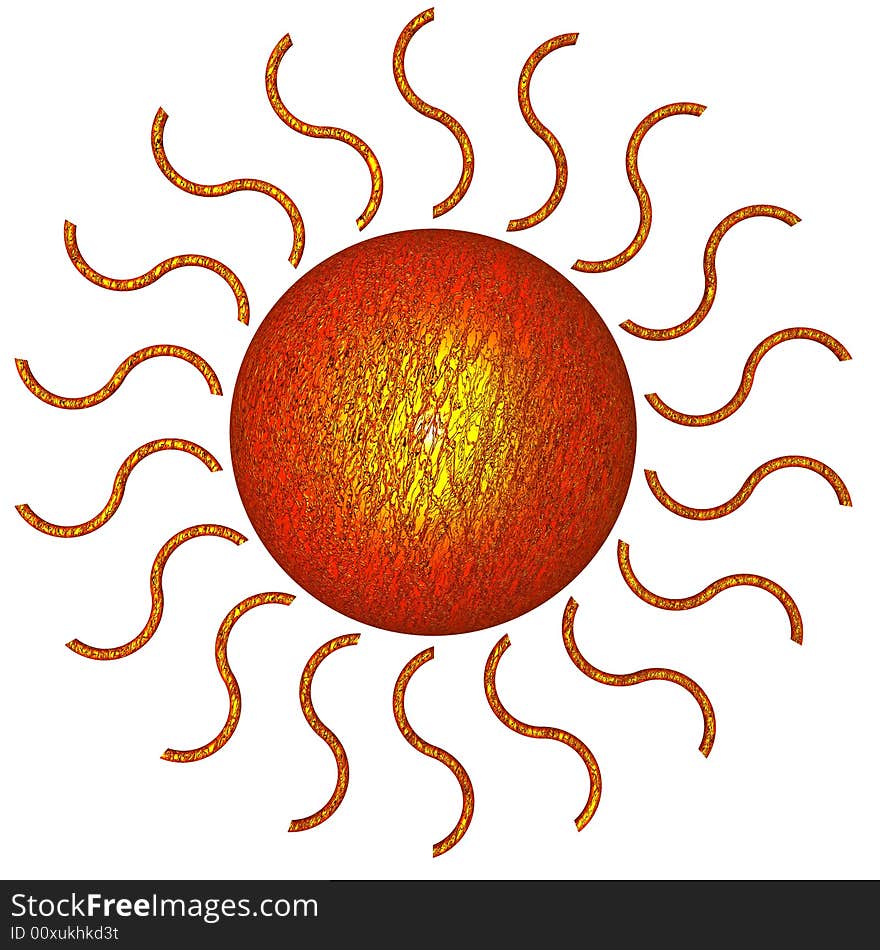 An illustration of the sun shining. An illustration of the sun shining.