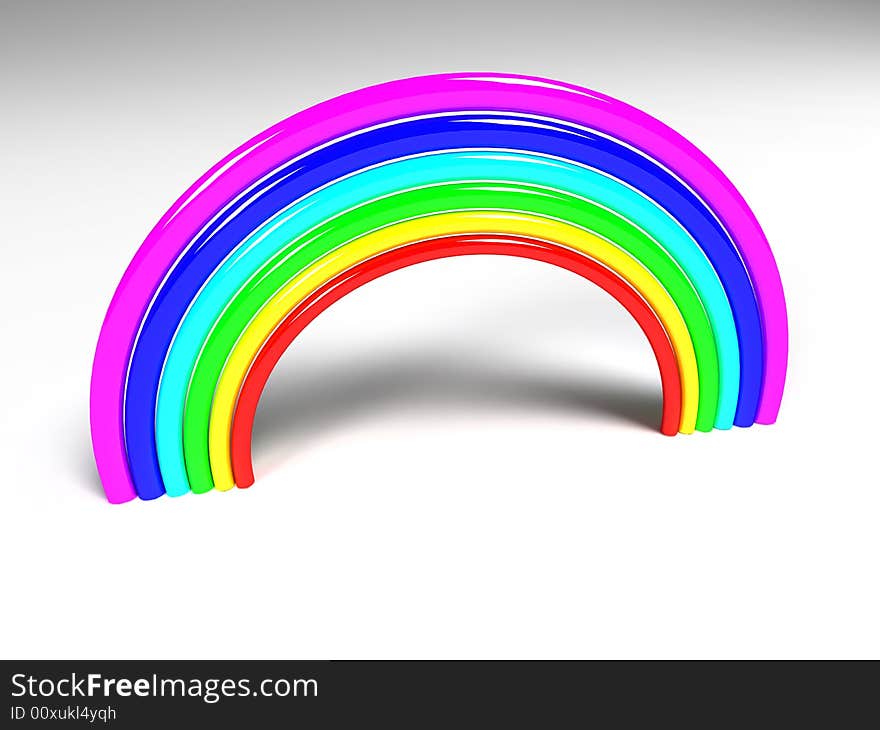 Isolated rainbow on white background