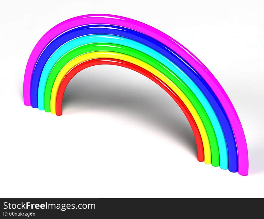 Isolated rainbow on white background