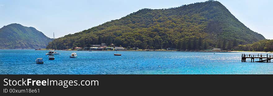 This is the headland at Nelson Bay NSW Australia It is a popular spot for holiday makers