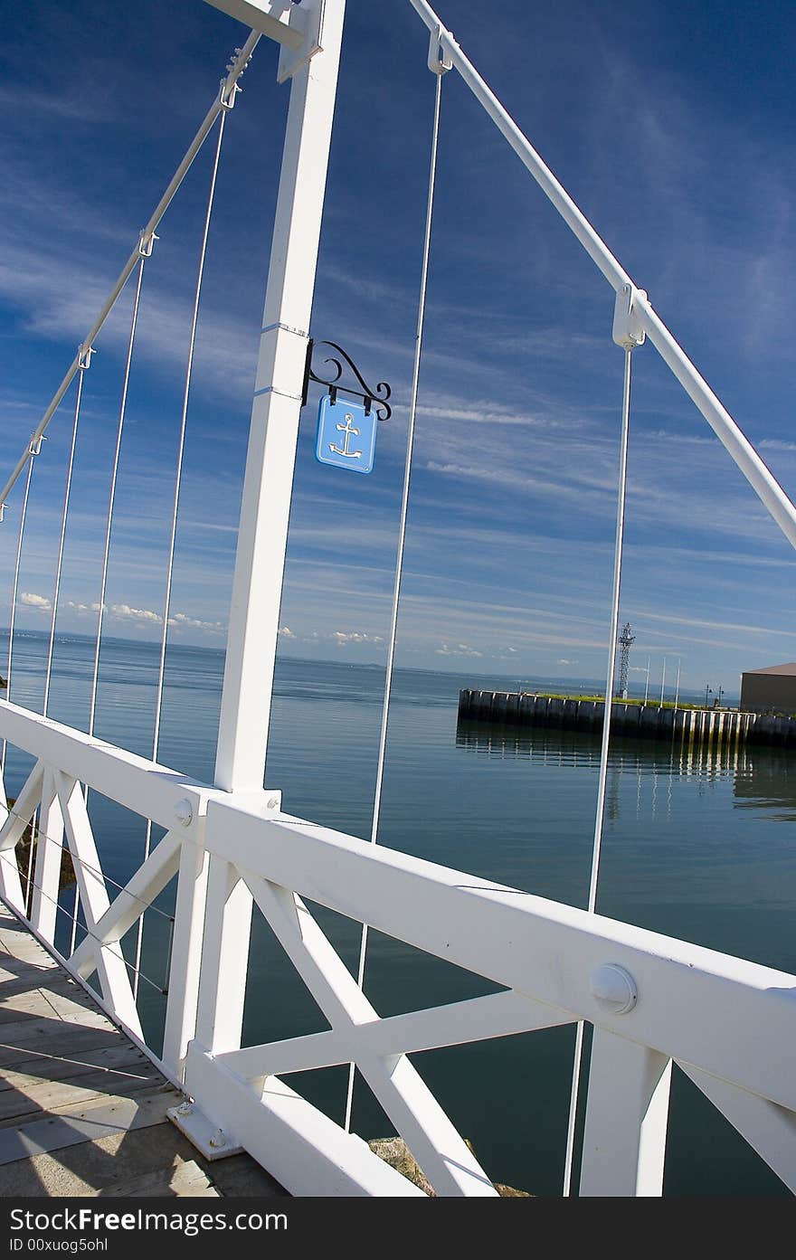 White bridge in the region of Charlevoix Quebec Canada