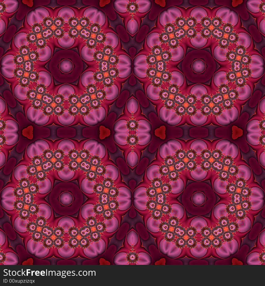 Quilted floral medallion wallpaper