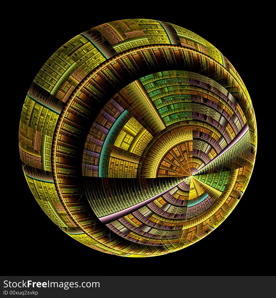 Abstract fractal image resembling a woven trinket box. Abstract fractal image resembling a woven trinket box