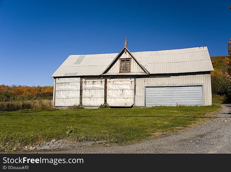 Lonely barn by the country side