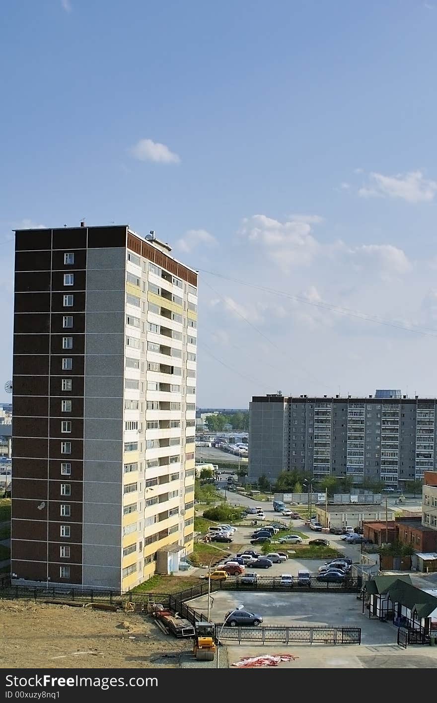 View on a yard of block of flats