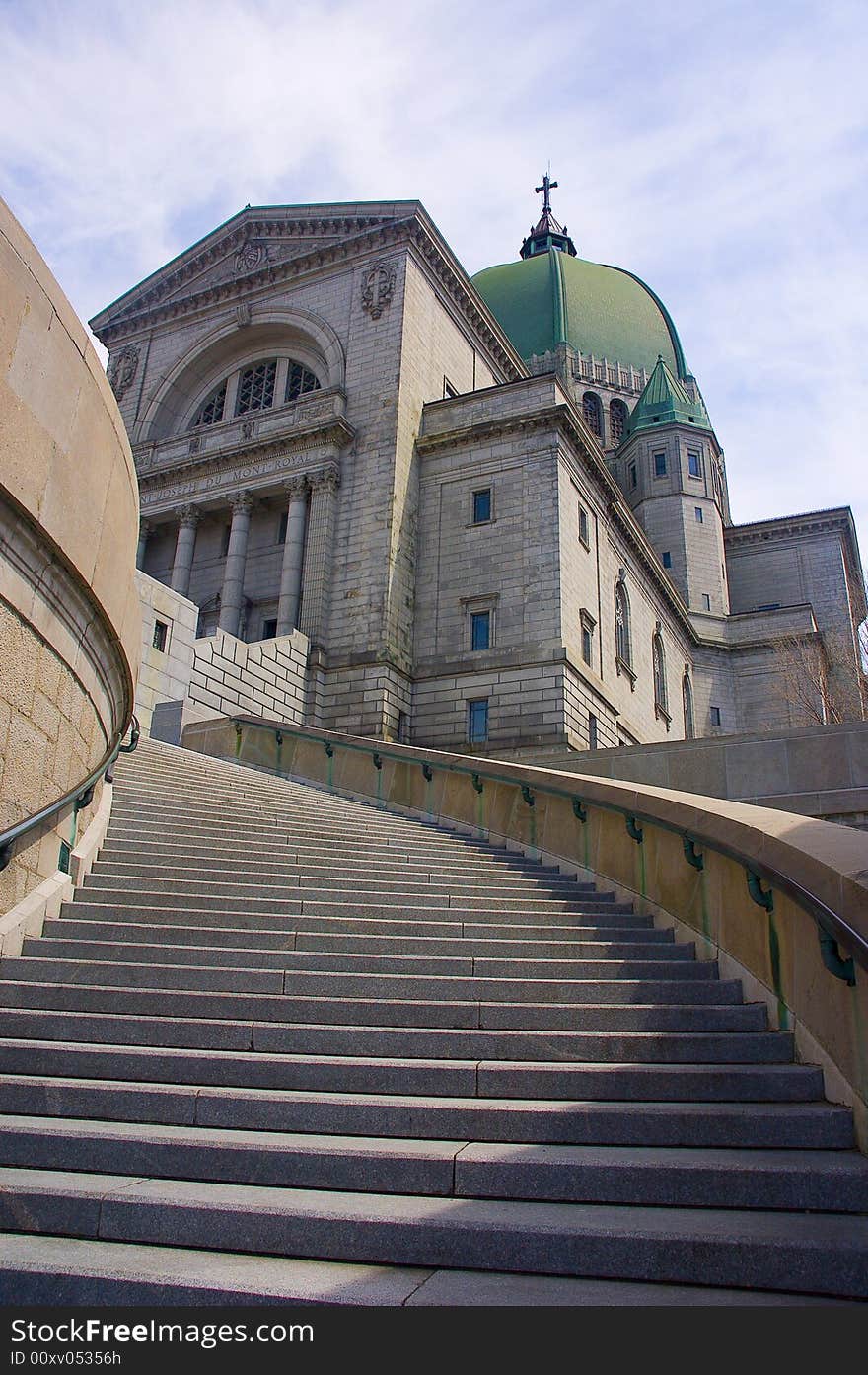 Stairs of the St-Joseph Oratory in Montreal city. Stairs of the St-Joseph Oratory in Montreal city