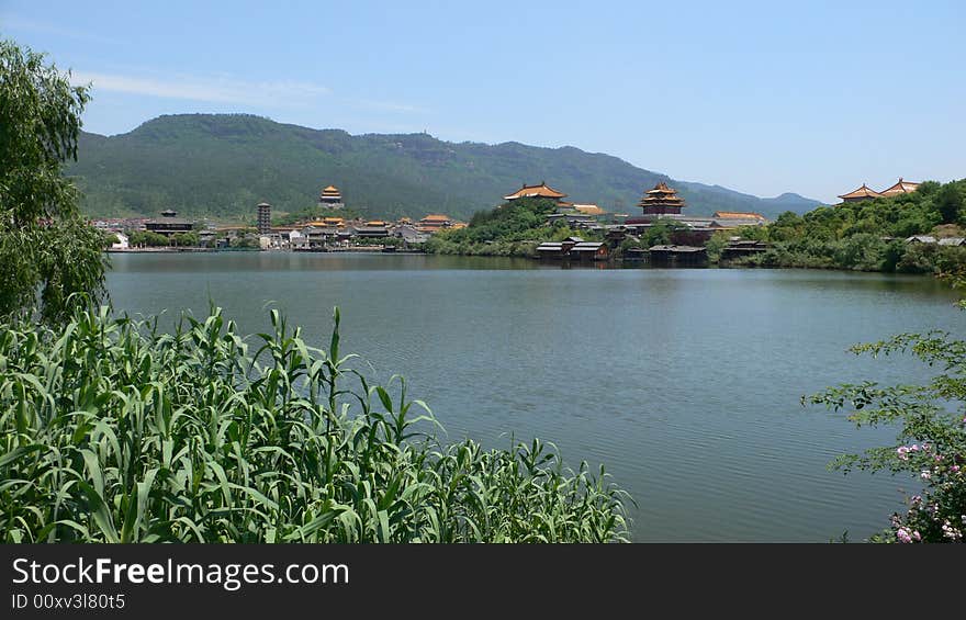 Mountain and lake