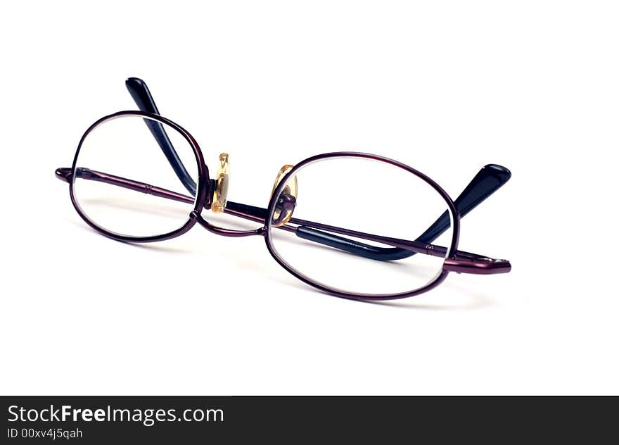 Spectacles isolated  on a white background. Spectacles isolated  on a white background