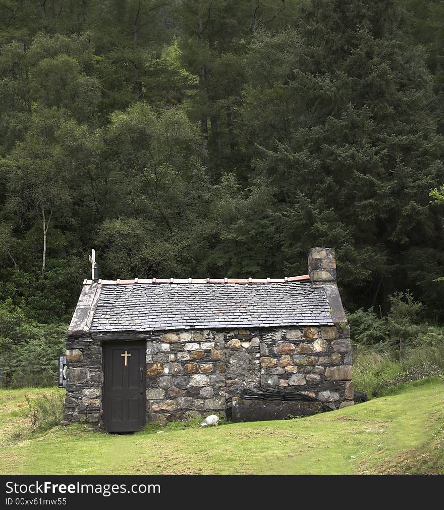 Original quaint Scottish Church, Ballachulish, Highlands Scotland