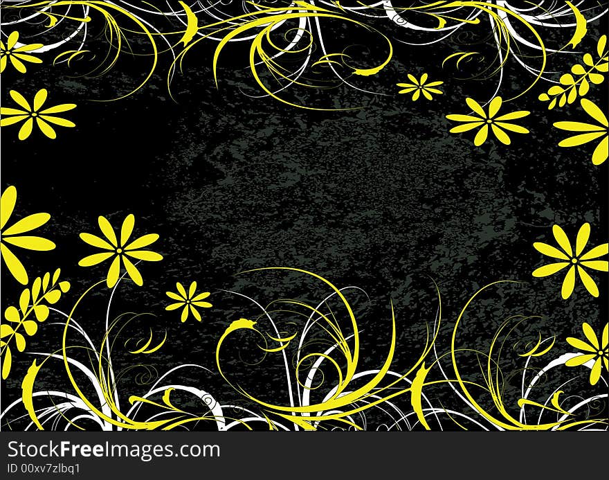 Black and yellow design ornament