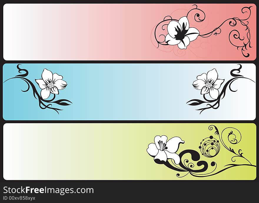 Floral banners