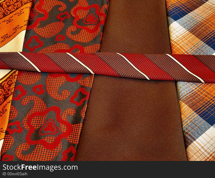 Photo of colorful neckties background