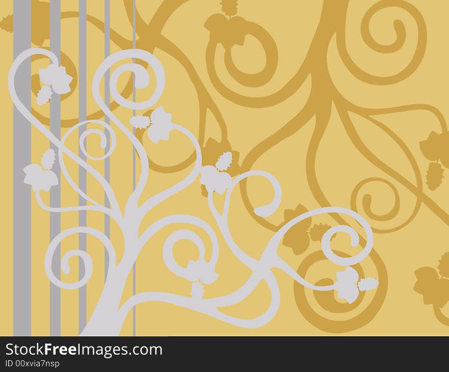 Silver Tree on sandy background