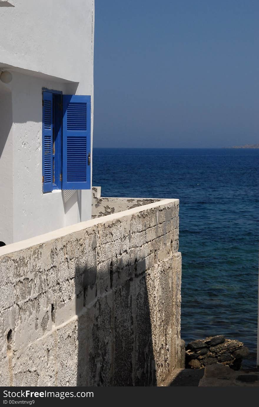 Nice building at volcanic island Nisyros, Greece. It is very popular tourist site. Nice building at volcanic island Nisyros, Greece. It is very popular tourist site.