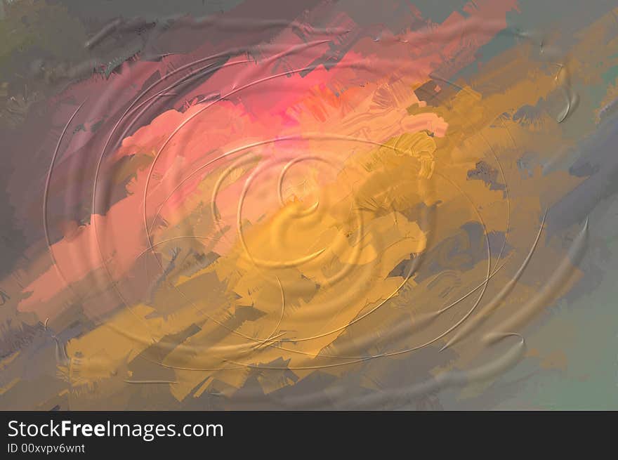 Abstract painting in warm scale with an interesting structure and harmonious colors. Abstract painting in warm scale with an interesting structure and harmonious colors