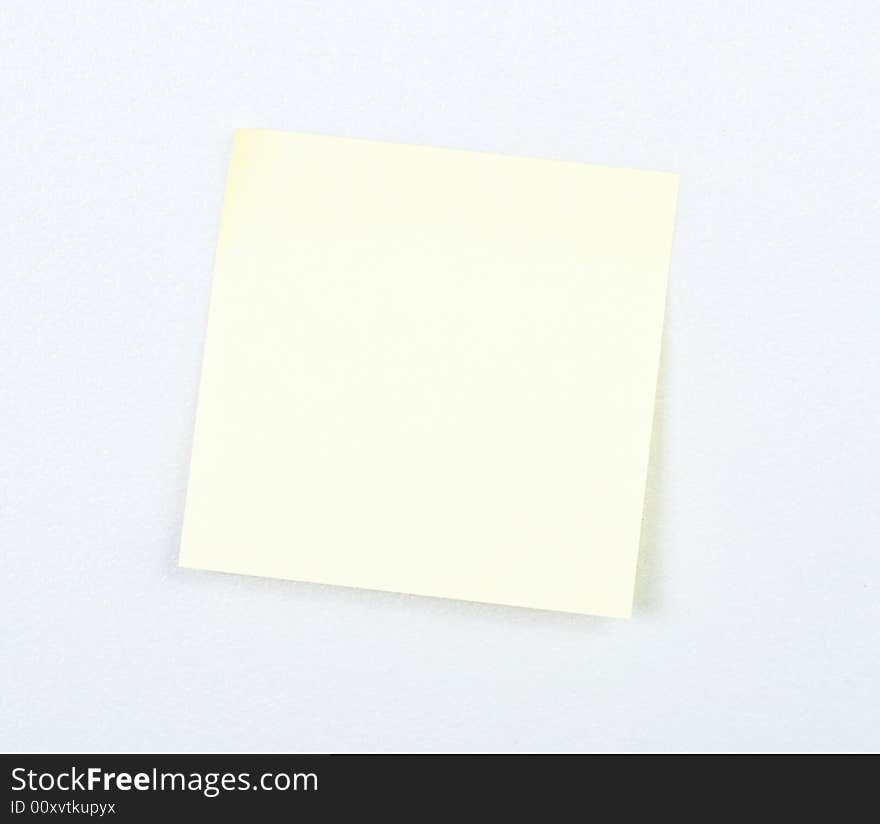 Yellow empty papers for notes at white background