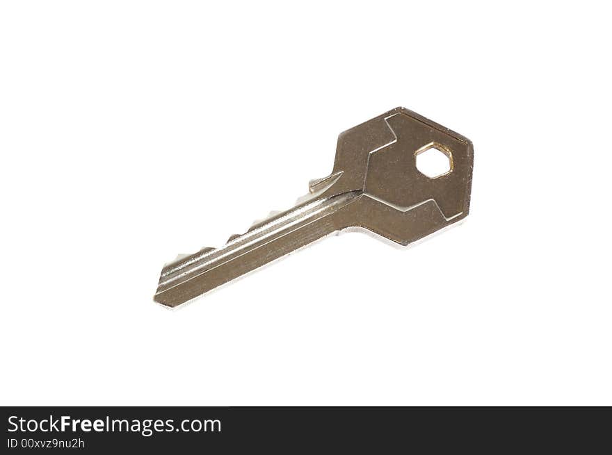 Single key isolated on a white background