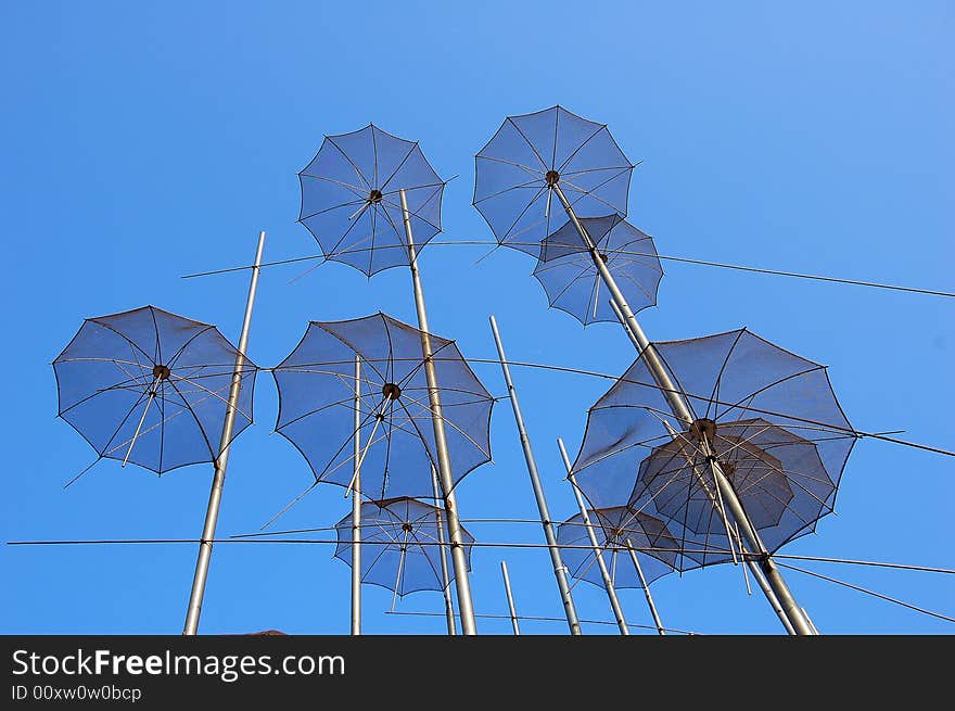 View on a detail of a monument against blue sky. View on a detail of a monument against blue sky