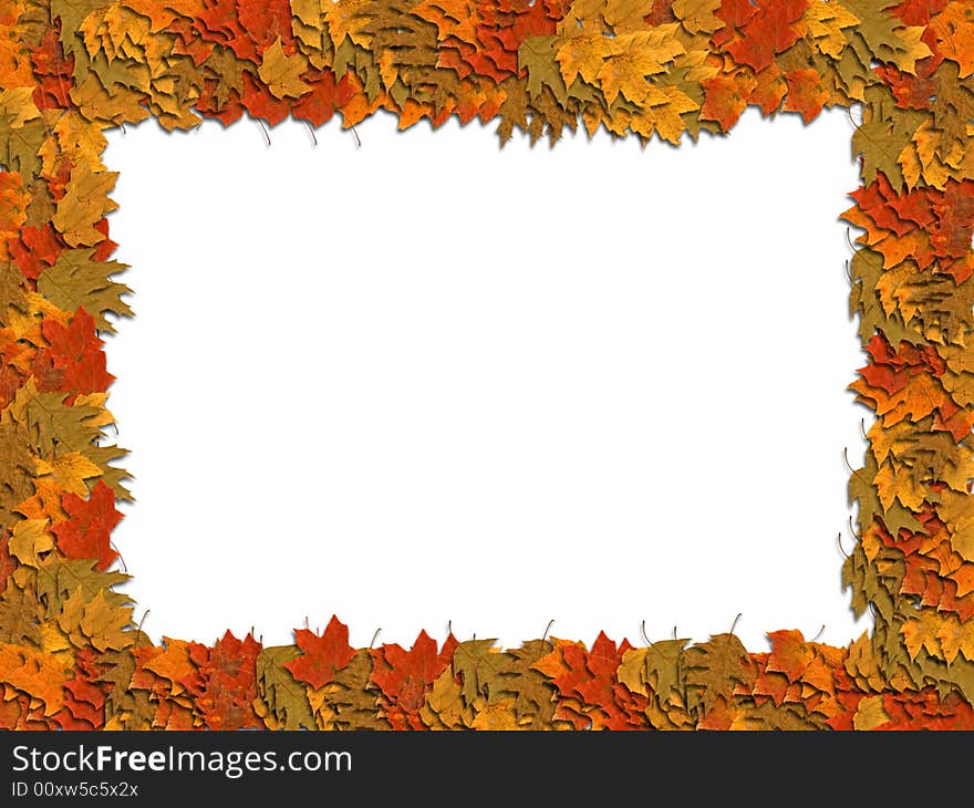 Beautiful frame with autumn leaves. Beautiful frame with autumn leaves