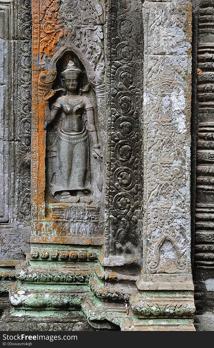 Cambodia; Angkor; Ta Prohm Temple; Apsara