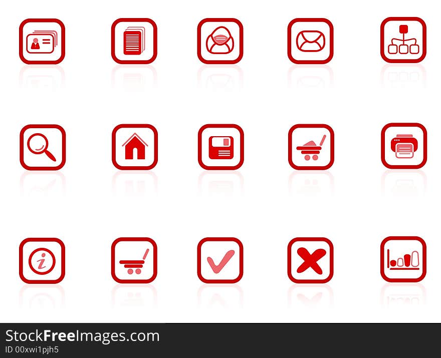 Miscellaneous raster web icons. Vector version is available in my portfolio