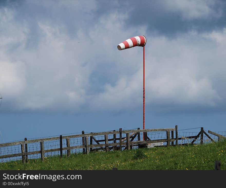 Windsock on a dike