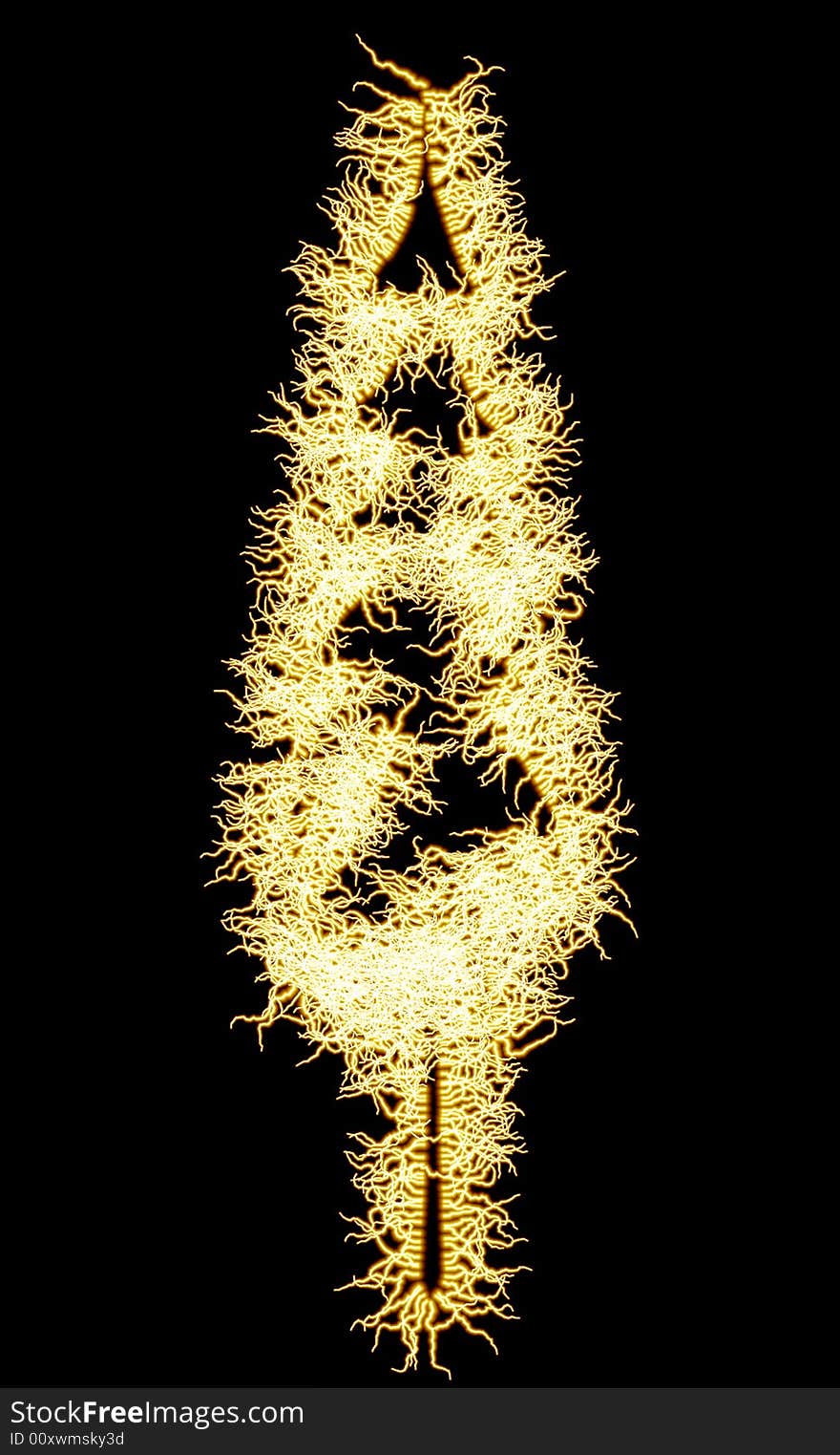 This image like a lightning fir-tree. This image like a lightning fir-tree