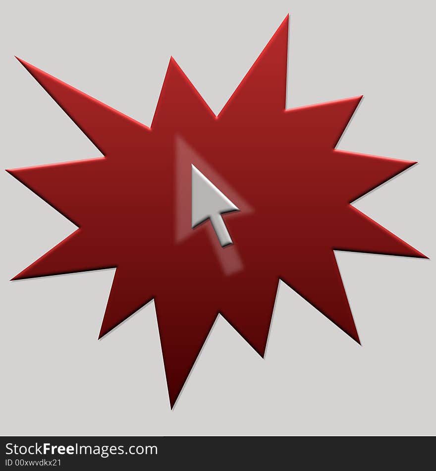 Red web button arrow