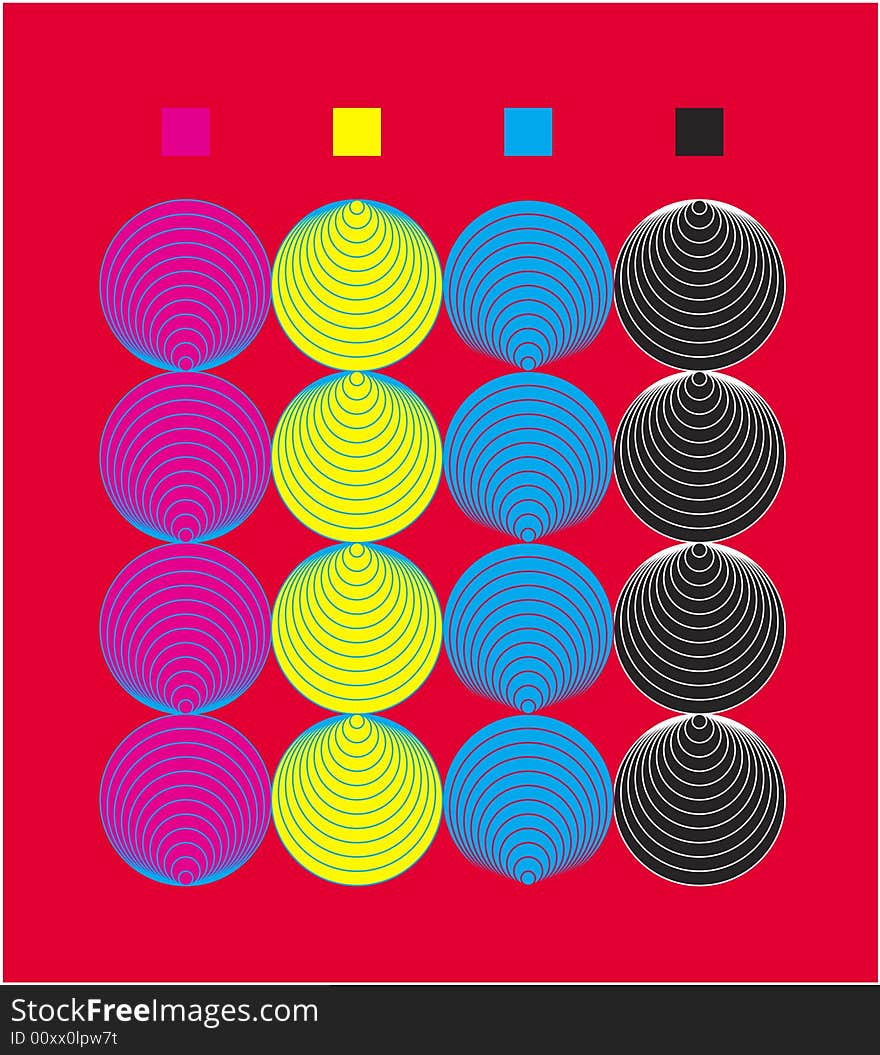 GraphicArt, Abstract colour score, CMYK