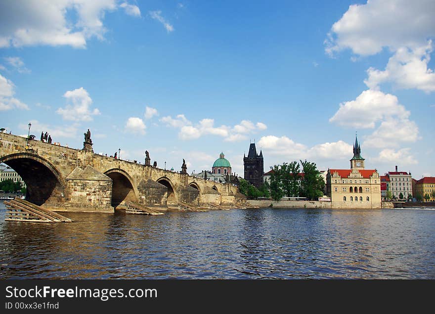 Chez Republic, Prague (Karlov Bridge, the river Vltava). Chez Republic, Prague (Karlov Bridge, the river Vltava)