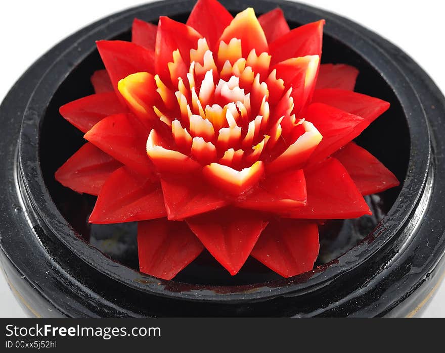 Flower Soap Carving On White