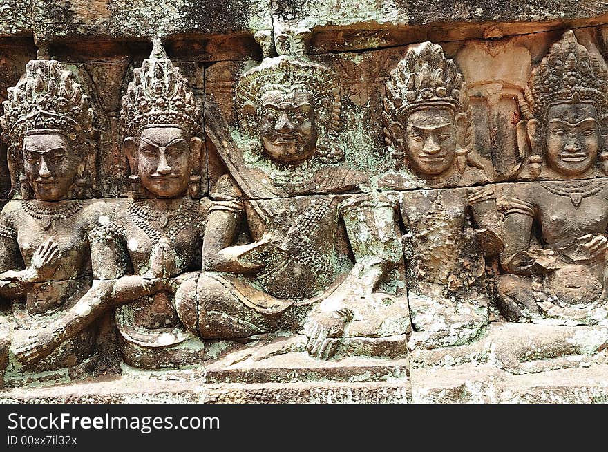 Cambodia; Angkor; leper king terrace