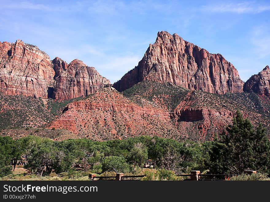 View of mountains in Zion NP. View of mountains in Zion NP