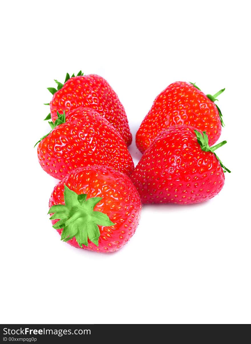 Fresh red Strawberry isolated over white background. Fresh red Strawberry isolated over white background