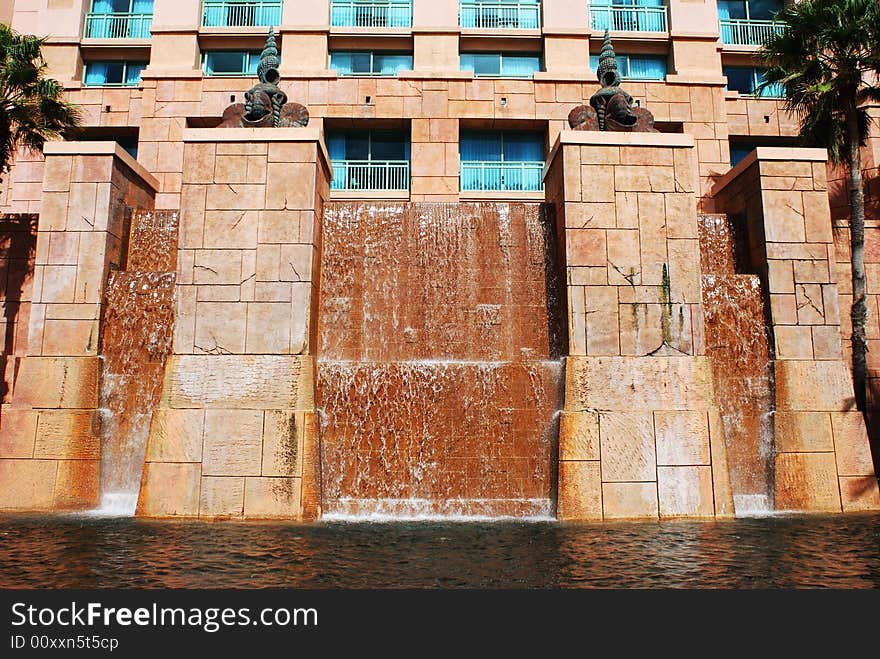 The original fountain-waterfall on Paradise Island, The Bahamas. The original fountain-waterfall on Paradise Island, The Bahamas.