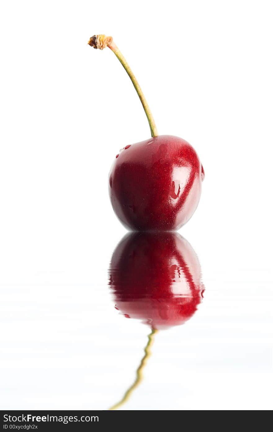 An image of ripe cherry isolated