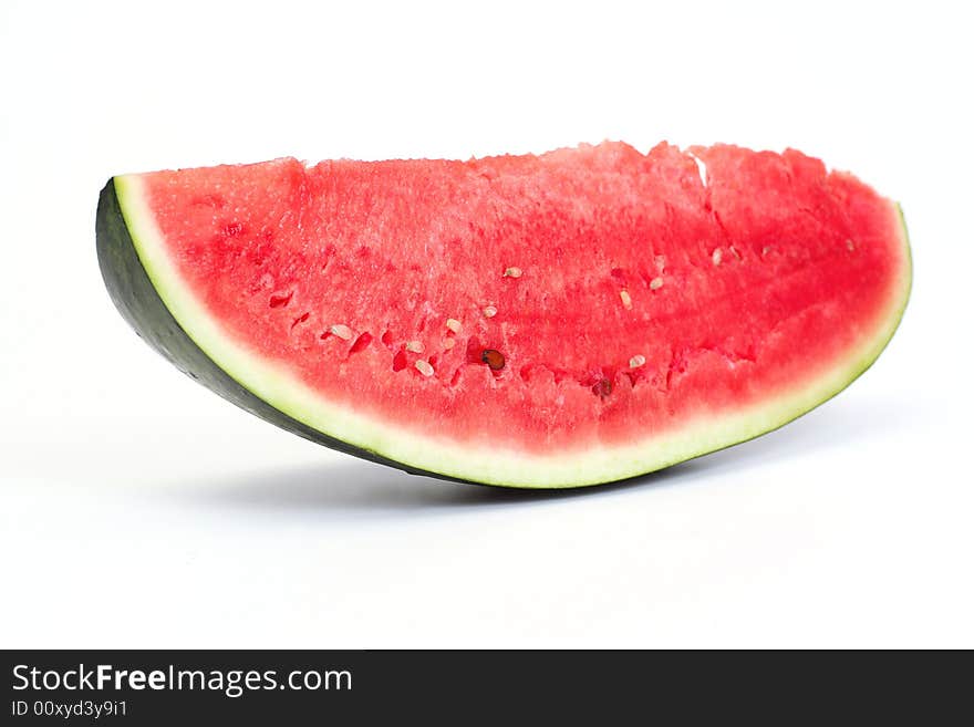 Slice of water-melon (Citrullus) Long-term a plant of family pumpkin