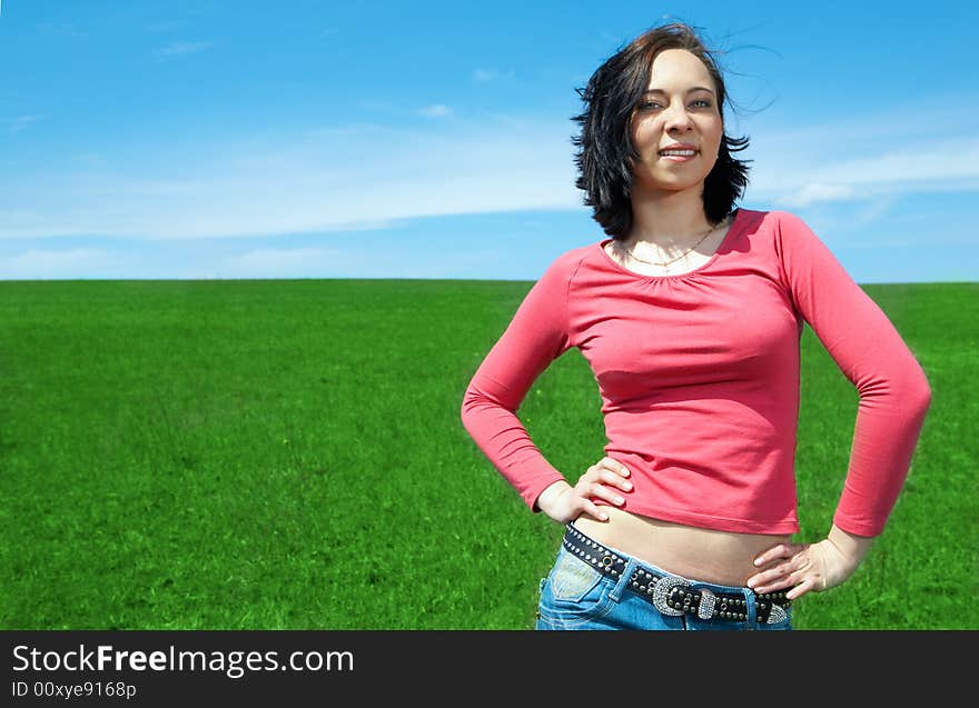 Woman in field