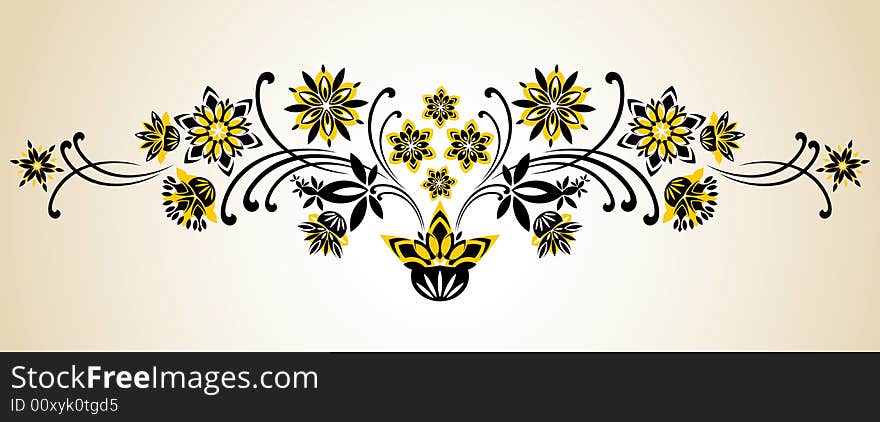 Vector ornament In flower style. Vector ornament In flower style