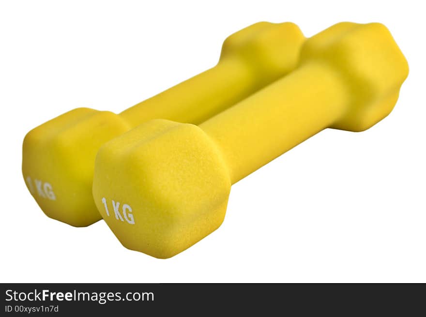 Close-up of dumbbells