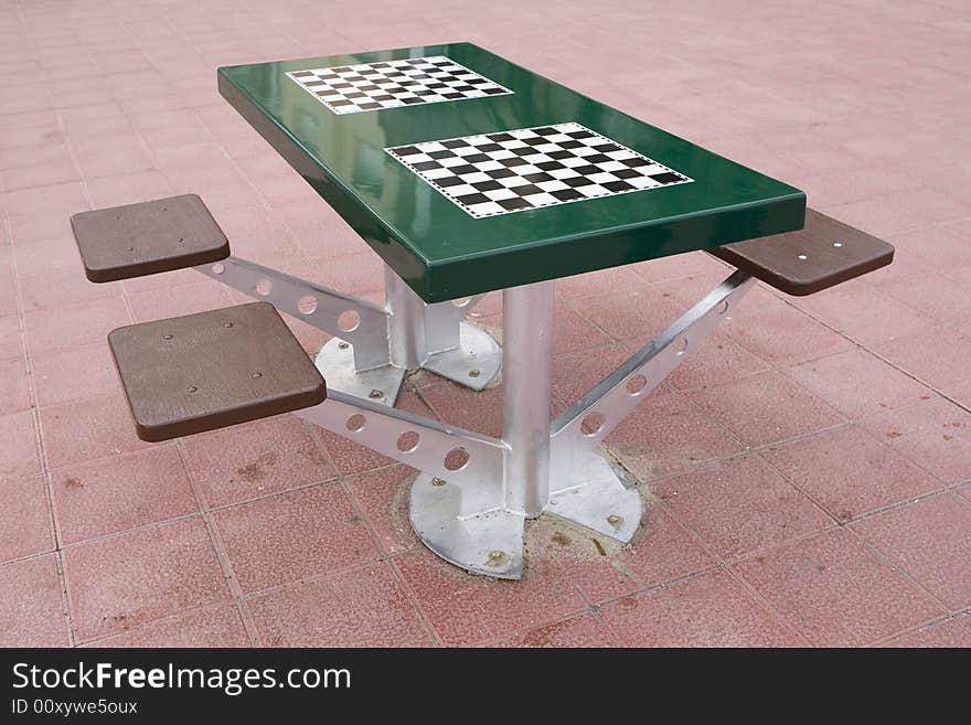 Chessboad table in Spain