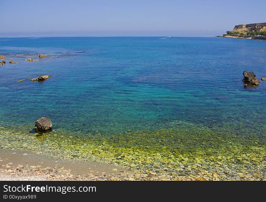 Rocky bank on Crete