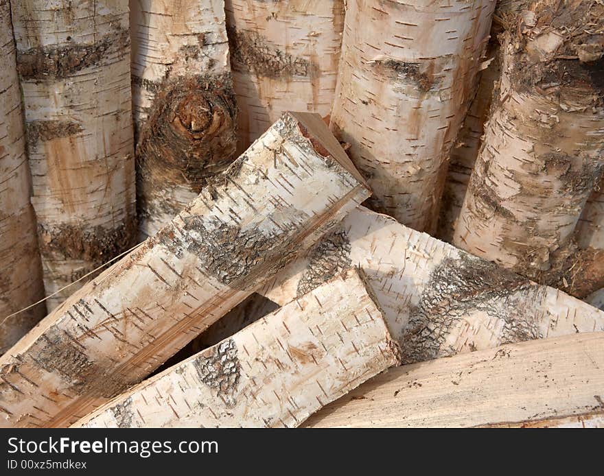 Background from wooden logs