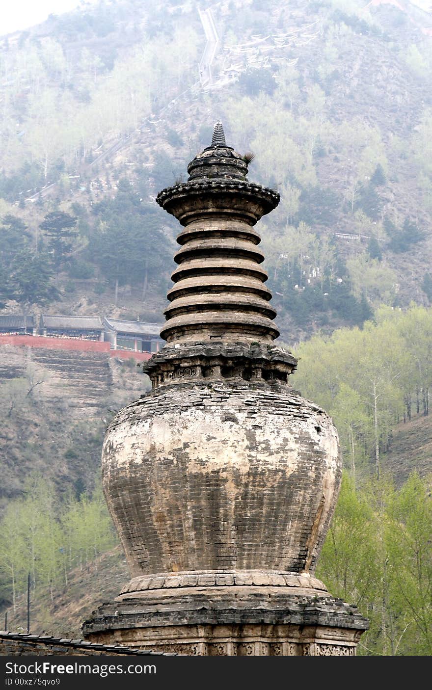 Ancient Tower On The Hillside.