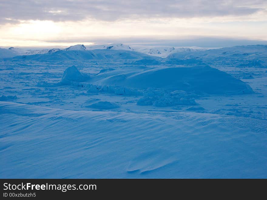 Ice field in Greenland