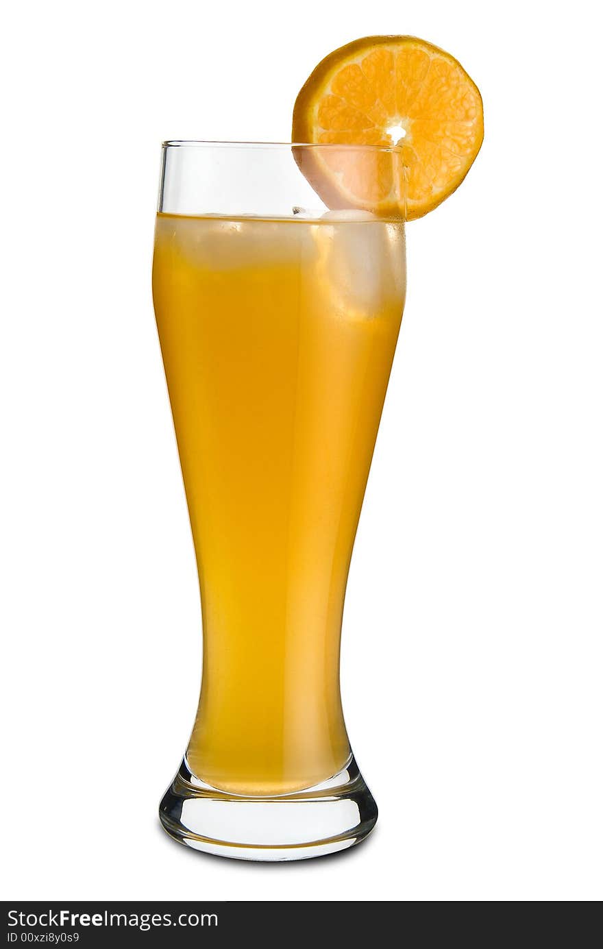 Refreshing glass of orange juice