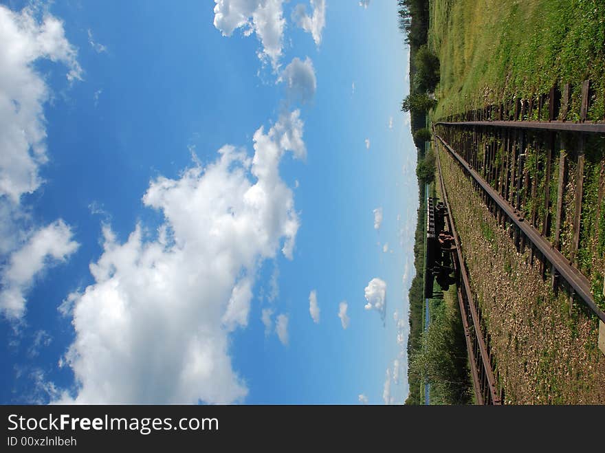 Railway under sky