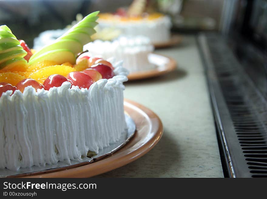 Cake in the display